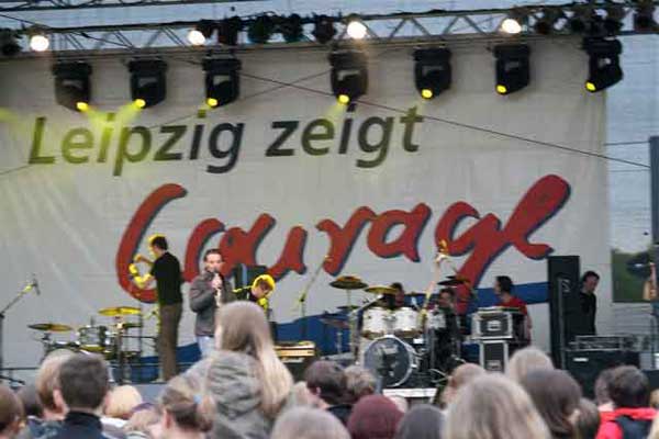 Leipzig - Courage zeigen - traditionelles Open Air Konzert für Demokratie und Toleranz