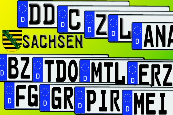 Alte Kfz-Kennzeichen wieder in Sachsen verfügbar
