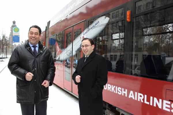 Ab sofort Turkish Airlines Straßenbahnen in Leipzig, Halle, Dresden und Erfurt unterwegs