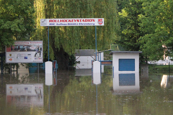 Eingang des Rollhockeystadion RHC Aufbau Böhlitz-Ehrenberg am 03.06.3013 