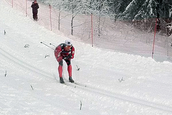 Denise Herrmann läuft auch in Lenzerheide auf das Podest der Tour de Ski