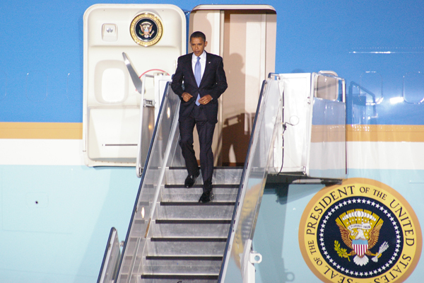 Präsident Barack Obama bei seinem Besuch in Dresden im Jahr 2009
