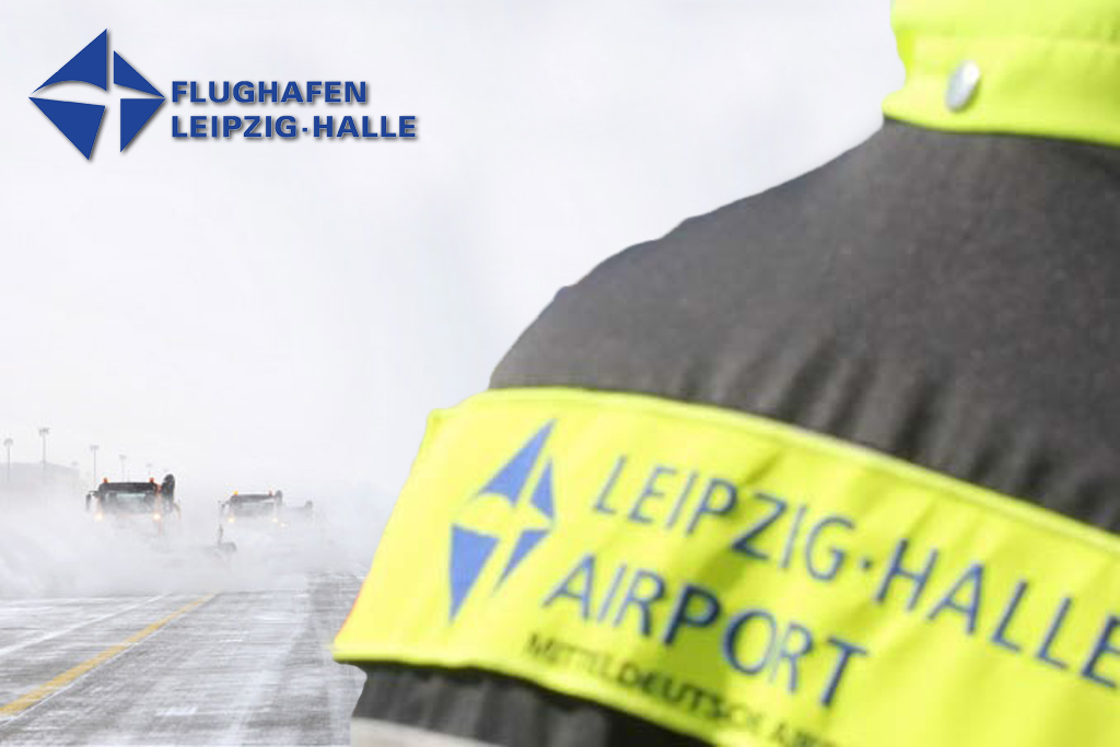 Ester Schnee am Flughafen Leipzig/Halle - Airport-Winterdienst für die kalte Jahreszeit gerüstet