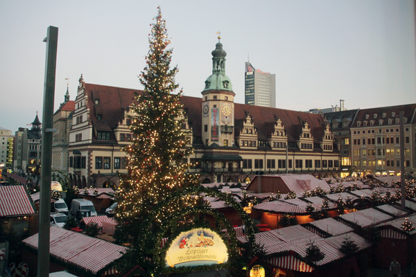 Bergparade auf dem Leipziger Weihnachtsmarkt