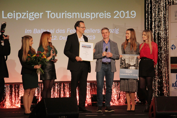 Dr. Walther Ebert (3.v.r.) erhielt den Leipziger Tourismuspreis in der Kategorie Persönlichkeiten