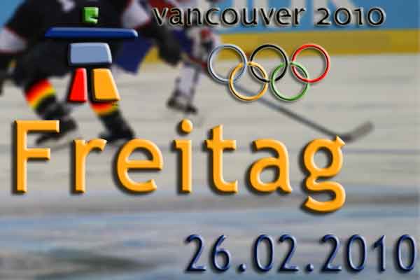 XXI. Olympische Winterspiele– die Entscheidungen in Vancouver am Freitag