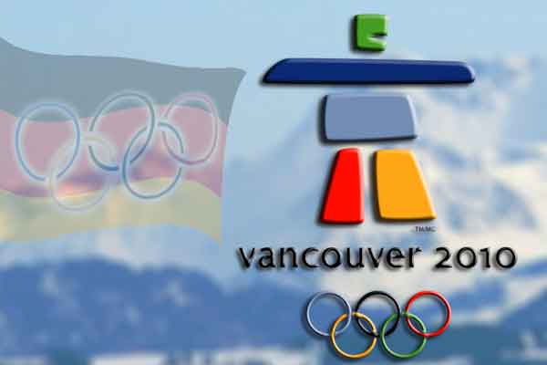 XXI. Olympische Winterspiele - André Lange trägt die Deutsche Fahne